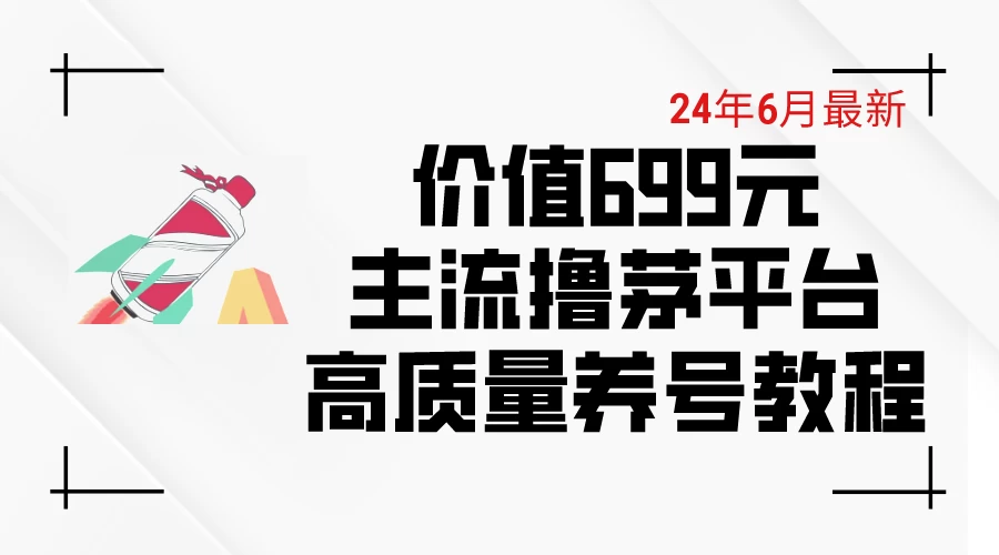 6月最新,价值699的主流撸茅台平台,精品养号下车攻略-副业吧