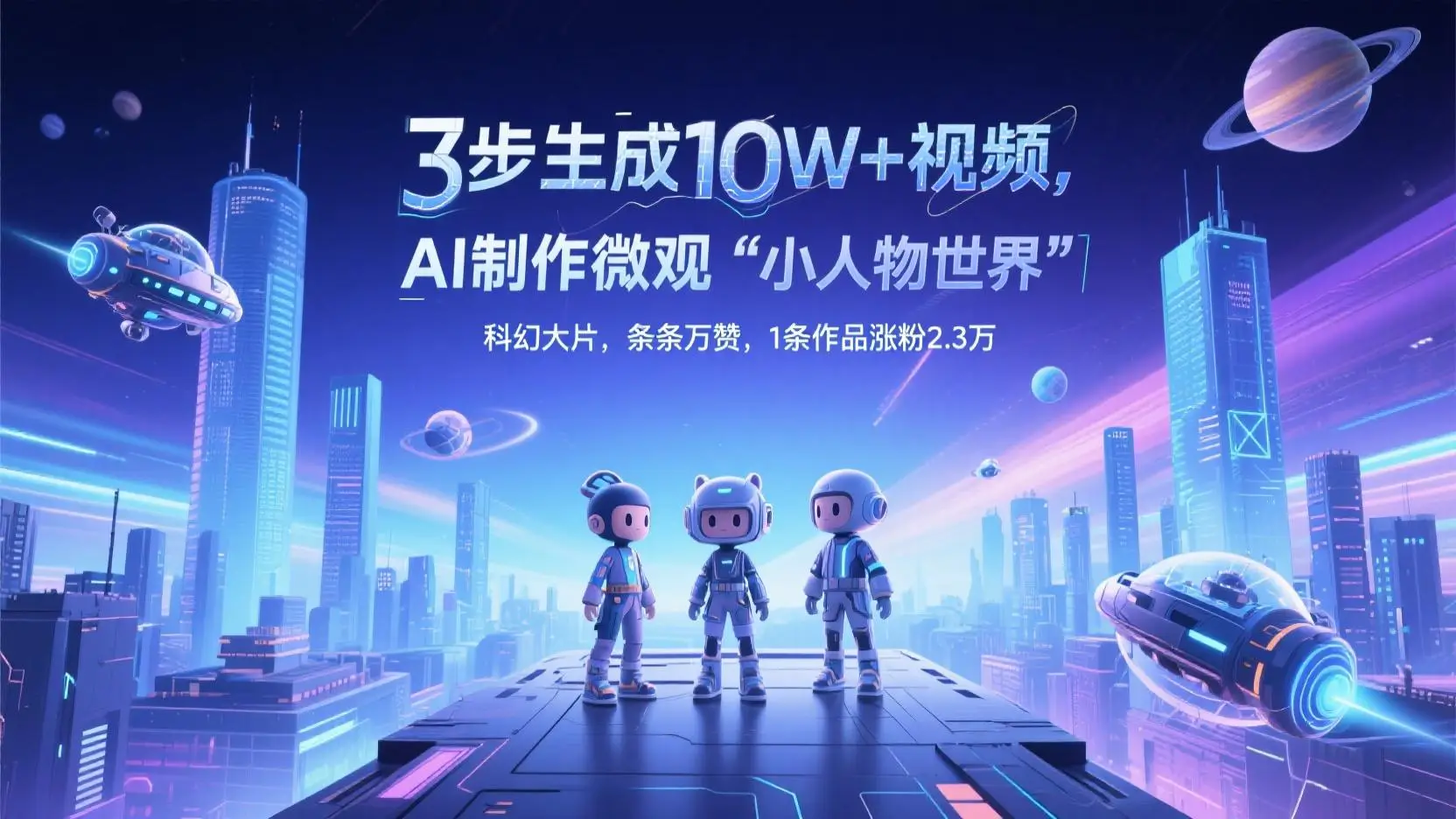 3步生成10W+视频,AI制作微观“小人物世界”科幻大片,条条万赞,1条作品涨粉2.3万-副业吧 3步生成10W+视频,AI制作微观“小人物世界”科幻大片,条条万赞,1条作品涨粉2.3万-副业吧