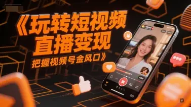 玩转短视频直播变现,把握视频号金风口-副业吧