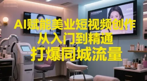 AI赋能美业短视频创作,从入门到精通,打爆同城流量,超级AI工具短视频实操落地-创业猫 AI赋能美业短视频创作,从入门到精通,打爆同城流量,超级AI工具短视频实操落地-创业猫