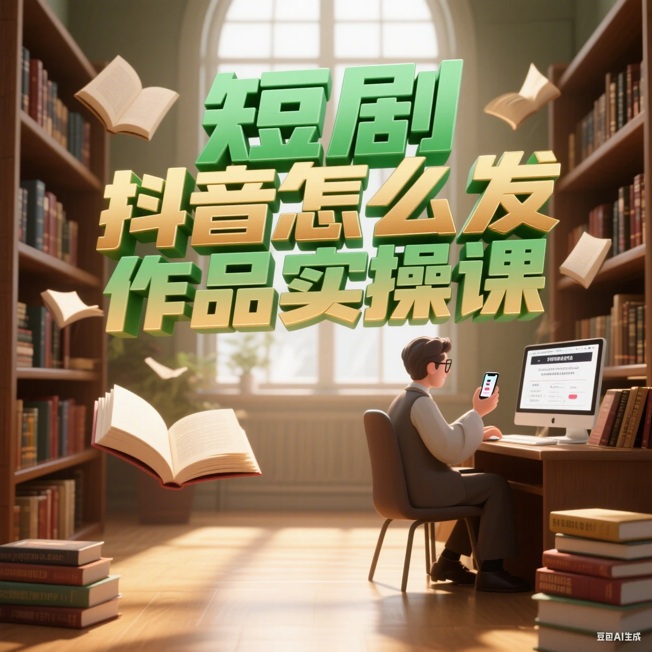 短剧 抖音怎么发作品实操课-副业吧