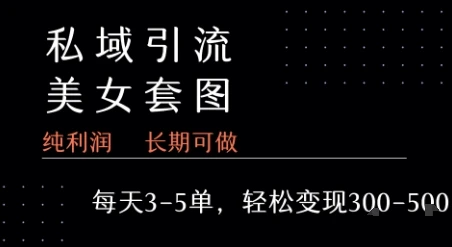 私域卖套图每天3-5单 每单利润99-2张+-副业吧