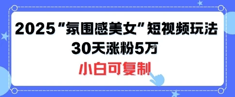 不露脸也能火!2025“氛围感美女”短视频玩法,30天涨粉5W小白可复制-创业猫 不露脸也能火!2025“氛围感美女”短视频玩法,30天涨粉5W小白可复制-创业猫