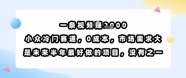 一条视频挣1k,小众冷门赛道,0成本,市场需求大,是未来半年最好做的项目,没有之一-创业猫 一条视频挣1k,小众冷门赛道,0成本,市场需求大,是未来半年最好做的项目,没有之一-创业猫