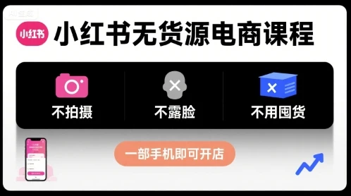 【精】小红书无货源电商课程,不拍摄不露脸不用囤货,一部手机即可开店-创业猫 【精】小红书无货源电商课程,不拍摄不露脸不用囤货,一部手机即可开店-创业猫