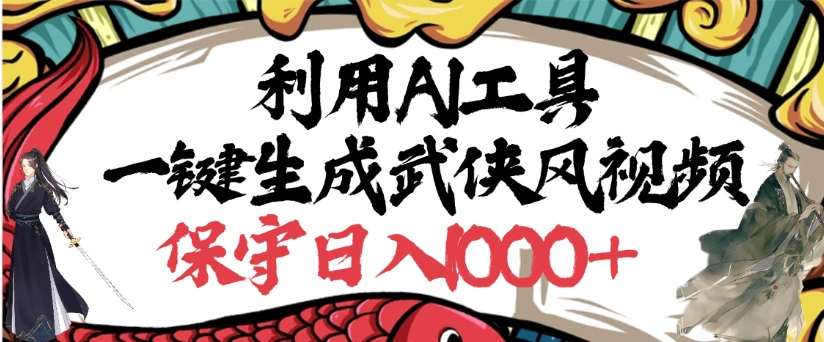 利用AI工具一键生成武侠风视频,原创度高,画面好看,狂撸视频号分成计划收益-创业猫 利用AI工具一键生成武侠风视频,原创度高,画面好看,狂撸视频号分成计划收益-创业猫