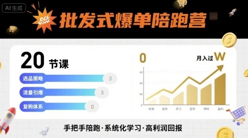 【精】批发式爆单陪跑营,20节课带你实现批发式爆单,带你经松月入过W-创业猫 【精】批发式爆单陪跑营,20节课带你实现批发式爆单,带你经松月入过W-创业猫