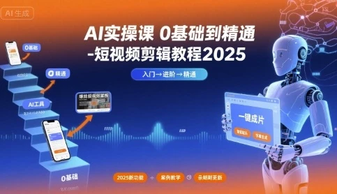 【精】AI实操课0基础到精通-短视频剪辑教程2025-创业猫 【精】AI实操课0基础到精通-短视频剪辑教程2025-创业猫