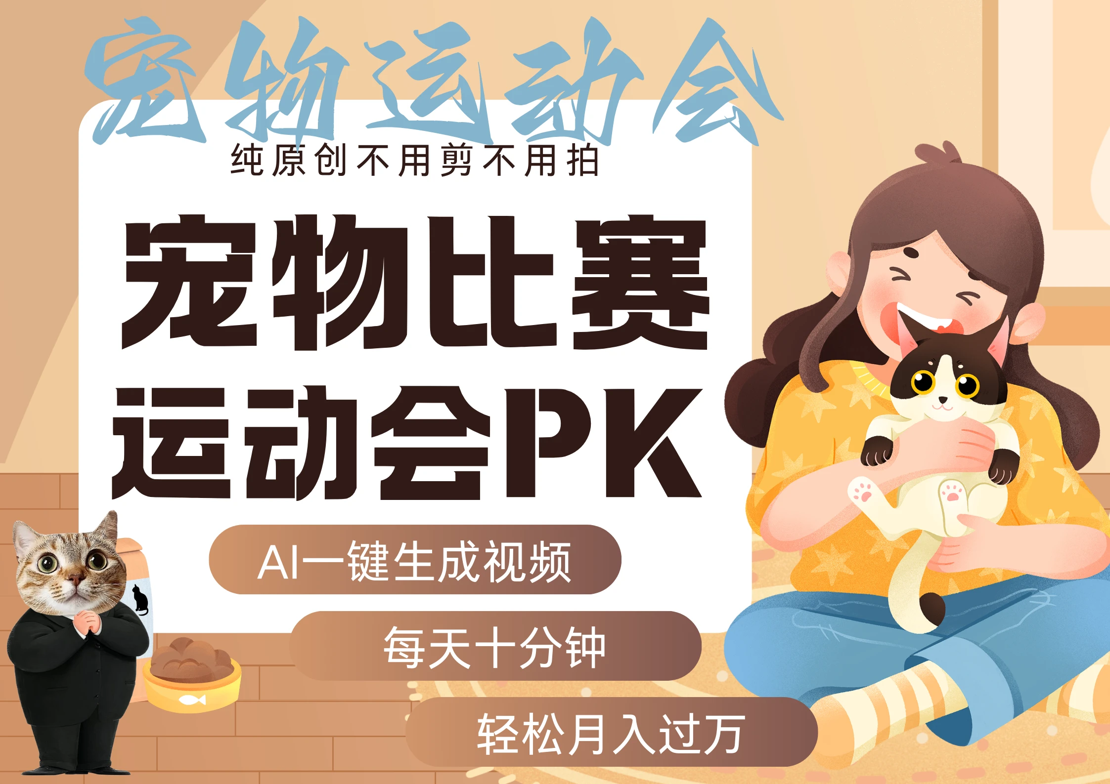 【精】AI萌宠运动员跳水 射击 篮球 足球比赛 每天十分钟 附详细提示词文案库 创作者分成 月入5W+-副业吧 【精】AI萌宠运动员跳水 射击 篮球 足球比赛 每天十分钟 附详细提示词文案库 创作者分成 月入5W+-副业吧