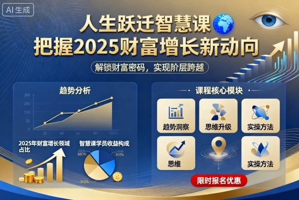 【精】人生跃迁智慧课,把据2025财富增长新动向-副业吧
