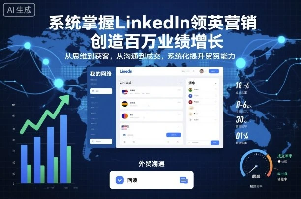 【精】系统掌握LinkedIn领英营销,创造百万业绩增长,从思维到获客,从沟通到成交,系统化提升外贸能力-创业猫 【精】系统掌握LinkedIn领英营销,创造百万业绩增长,从思维到获客,从沟通到成交,系统化提升外贸能力-创业猫