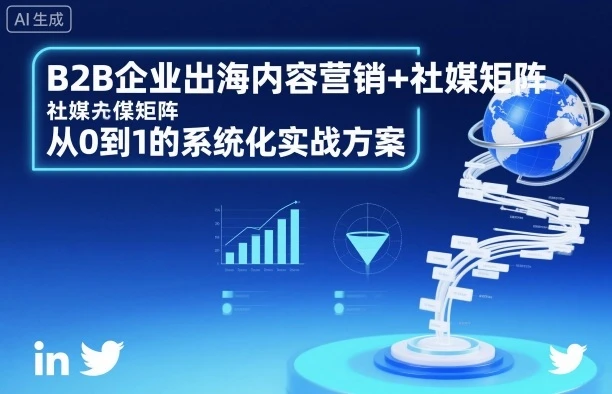 【精】B2B企业出海内容营销+社媒矩阵,从0到1的系统化实战方案-副业吧