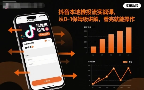 【精】抖音本地推投流实战课,从0-1保姆级讲解,看完就能操作-副业吧