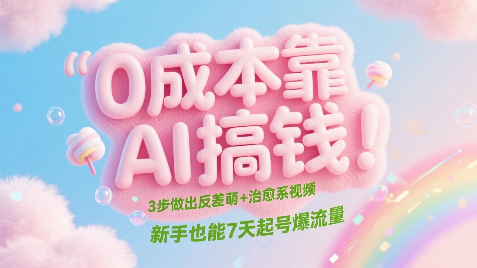 AI制作出反差萌+治愈系视频,新手也能7天起号爆流量,单日变现1000+-创业猫 AI制作出反差萌+治愈系视频,新手也能7天起号爆流量,单日变现1000+-创业猫