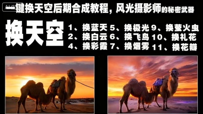 【精】一键换天空后期合成教程,风光摄影师的秘密武器-副业吧