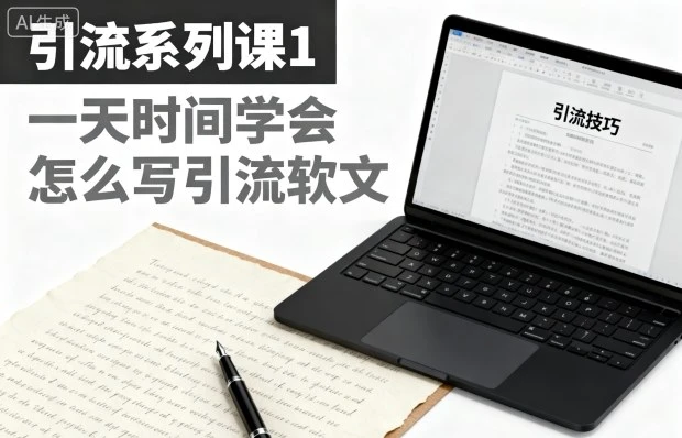 引流系列课1,一天时间学会怎么写引流软文-副业吧