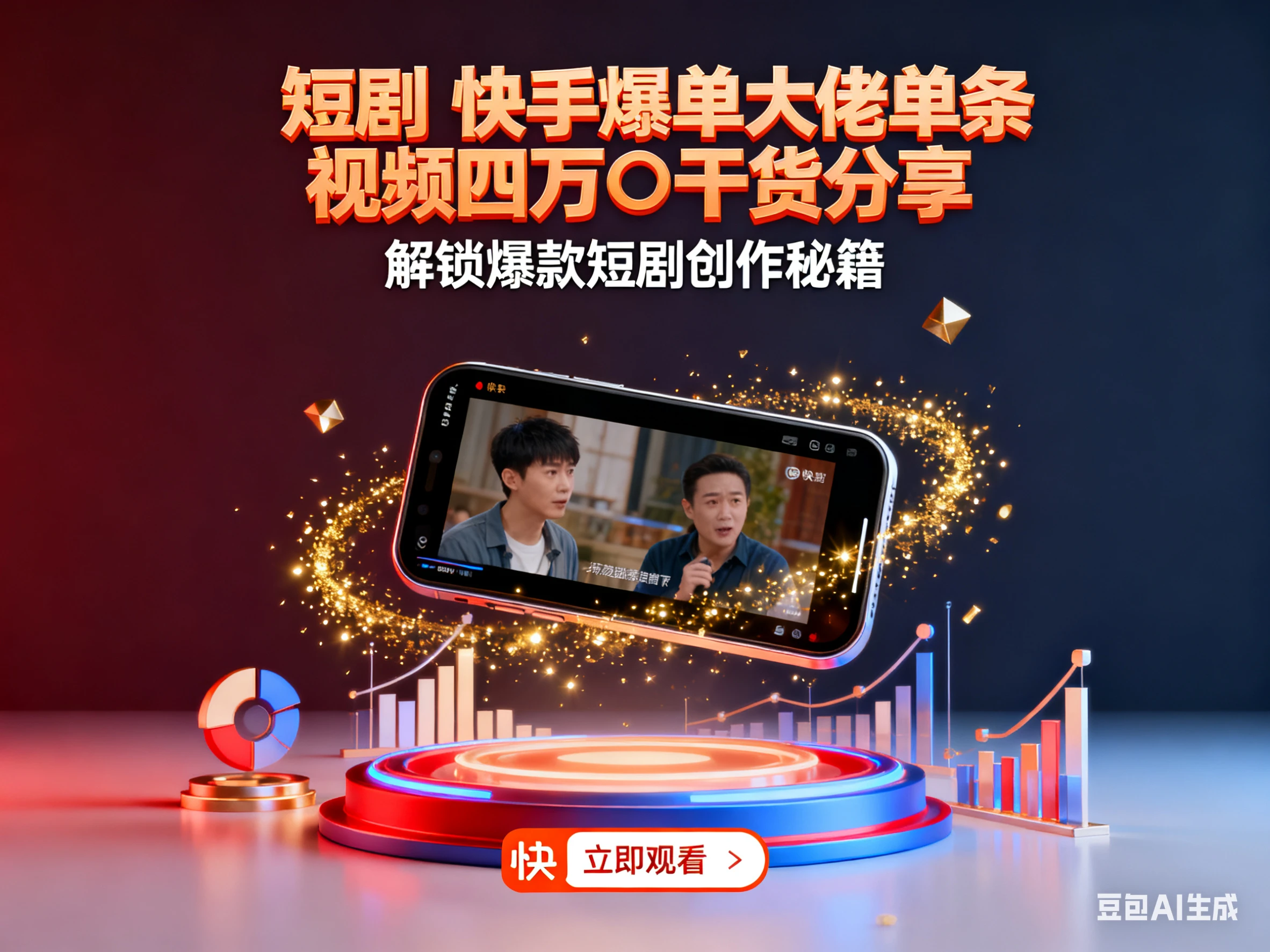 短剧 快手爆单大佬单条视频四万➕干货分享-副业吧