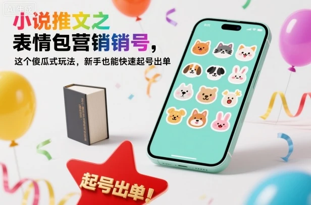 【精】小说推文之表情包营销号,这个傻瓜式玩法,新手也能快速起号出单-副业吧