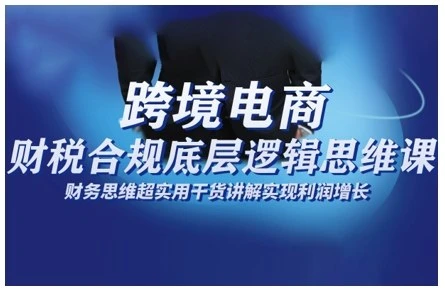 【精】跨境电商财稅合规底层逻辑思维课,财务思维超实用于货讲解实现利润增长-副业吧