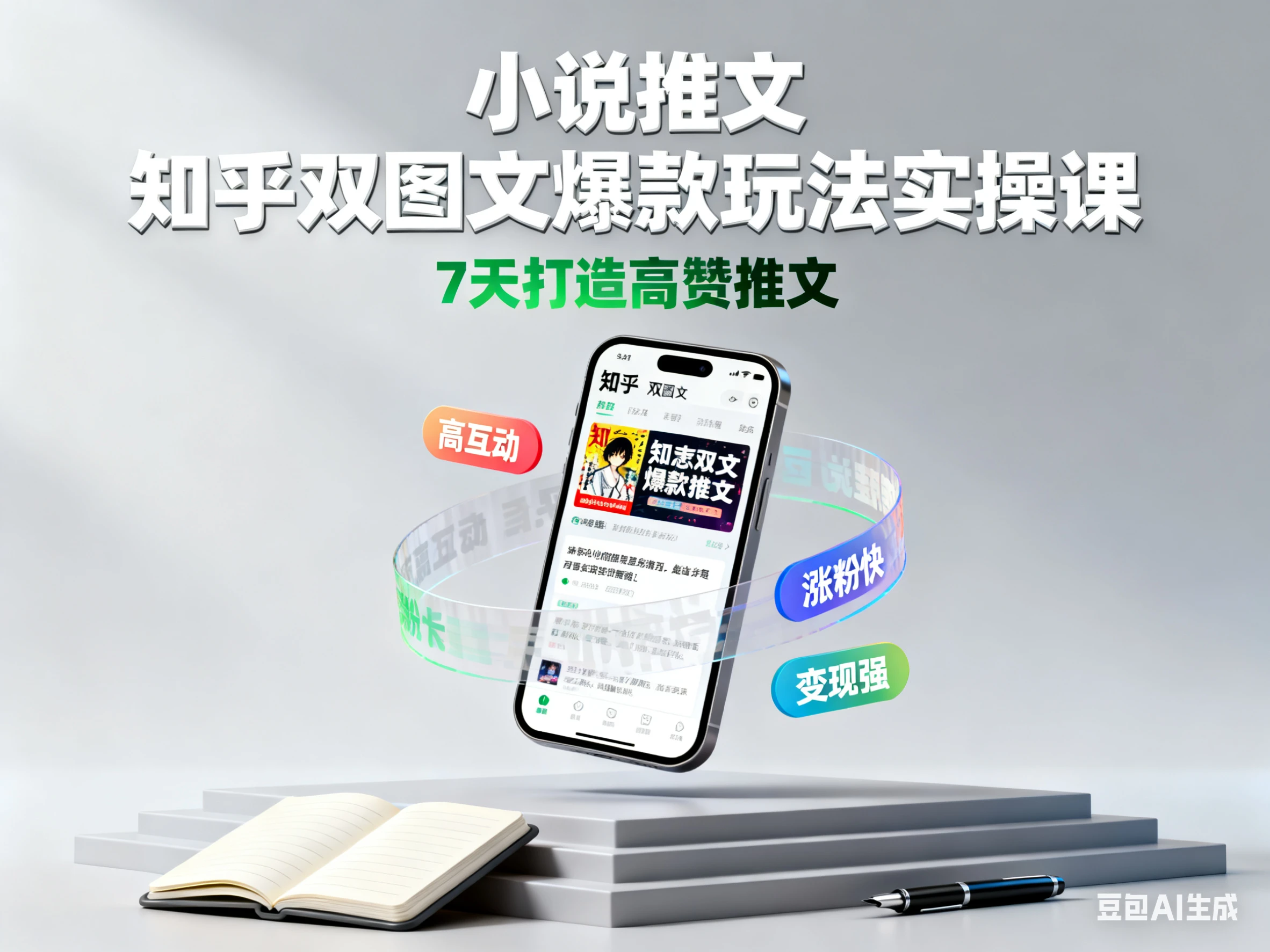 小说推文 知乎双图文爆款玩法实操课-副业吧