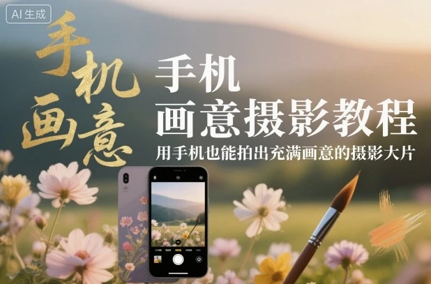 【精】手机画意摄影教程,用手机也能拍出充满画意的摄影大片-副业吧