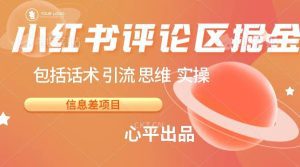 小红书评论区掘金日入 200+【信息差项目】-副业吧