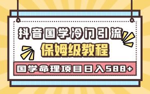 国学玄学神秘学最新命理冷门引流玩法，无脑操作，单日引流50+，轻松日入500+-副业吧