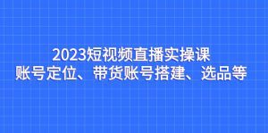 2023短视频直播实操课,账号定位、带货账号搭建、选品等-副业吧