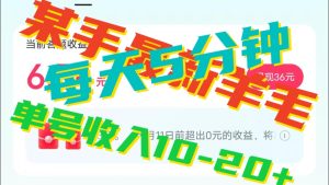 人人可做的快手答题,单号一天5分钟撸6-20+!-副业吧