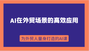 AI在外贸场景的高效应用，从入门到进阶，从B端应用到C端应用，为外贸人量身打造的AI课-副业吧
