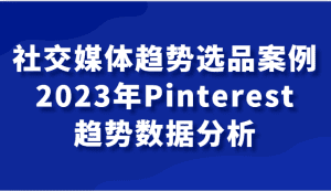 社交媒体趋势选品案例,2023年Pinterest趋势数据分析课-副业吧