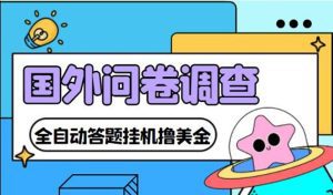 （4418期）外面收费1998的国外问卷挂机答题项目 号称单窗口一天10美金(永久脚本+教程)-副业吧