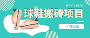 （4486期）外面收费998的球鞋搬砖项目，月入5000+【详细教程+资源渠道】-副业吧