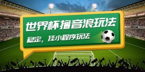 （4352期）最新口子-世界杯撸音浪教程，稳定，挂小程序玩法  价值998-副业吧