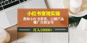 （4780期）小红书变现实操：教你小红书带货，白嫖产品，赚广告佣金等，月入10000+-副业吧