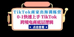 （4795期）TikTok商家出海训练营：0-1快速上手 TikTok跨境电商底层逻辑(无中创水印)-副业吧