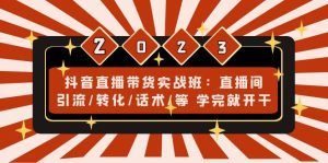 （4799期）抖音直播带货实战班：直播间引流/转化/话术/等 学完就开干(无中创水印)-副业吧
