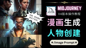 （4899期）Midjourney V4版本操作教程：2个简单参数，完成漫画生成，人物创建-副业吧