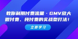 （5106期）教你利用付费流量·GMV放大，微付费、纯付费的实战型打法！-副业吧