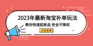 (5174期)2023年最新淘宝补单玩法,教你快速起·新品,安全·不降权(18课时)-副业吧