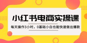 （5190期）小红书·电商实操课：每天操作3小时，0基础小白也能快速做出爆款！-副业吧