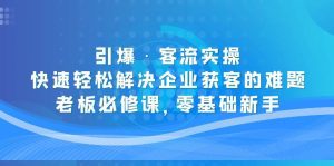 (5205期)引爆·客流实操:快速轻松解决企业获客的难题,老板必修课,零基础新手-副业吧