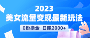 （5428期）2023美女流量变现最新玩法，0粉撸金，日赚2000+，实测日引流300+-副业吧