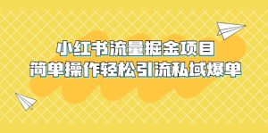 （5451期）外面收费398小红书流量掘金项目，简单操作轻松引流私域爆单-副业吧
