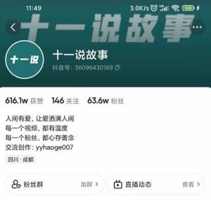 十一说故事·故事性中视频,观众快速共鸣从而快速变现的中视频玩法-副业吧