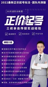 三叔-2022最新正价起号玩法,3小时干货内容,团队内测版-副业吧