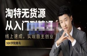 98k学院的淘特无货源线上速成课,从入门到精通,让你最小投入,最高回报-副业吧