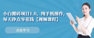 小白搬砖项目1.0,纯手机操作,每天兼职挣点零花钱-副业吧