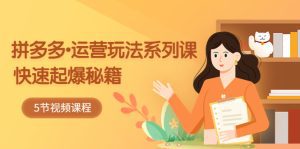 （5566期）2023拼多多-运营玩法系列课：快速起爆秘籍（5节视频课）-副业吧