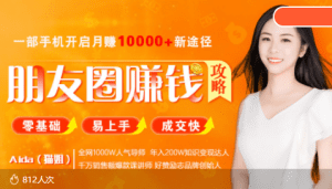 全网千万人气导师亲授：零基础/易上手的朋友圈赚钱攻略，让你轻松月入过万-副业吧